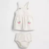 Baby-denim-sett med jordbærskjørt