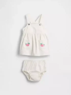 Baby-denim-sett med jordbærskjørt