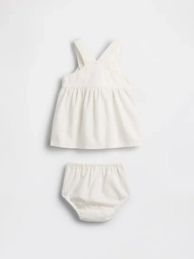 Baby-denim-sett med jordbærskjørt