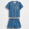 Baby-denim-varsity-antrekk