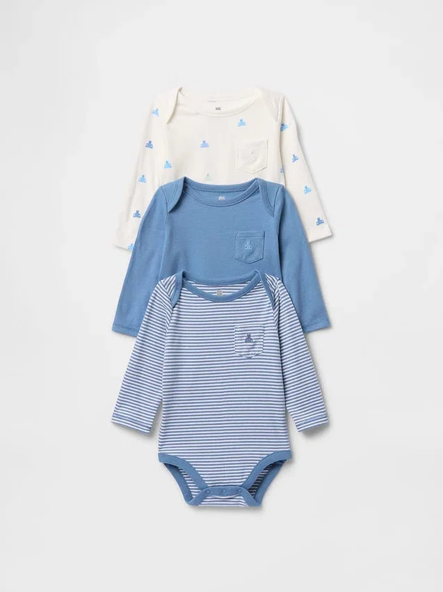 Baby First Favorites body i økologisk bomull (3-pakning)