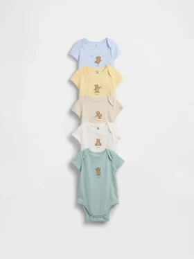 Baby First Favorites body i økologisk bomull (5-pakning)