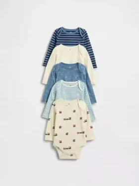 Baby First Favorites body i økologisk bomull (5-pakning)