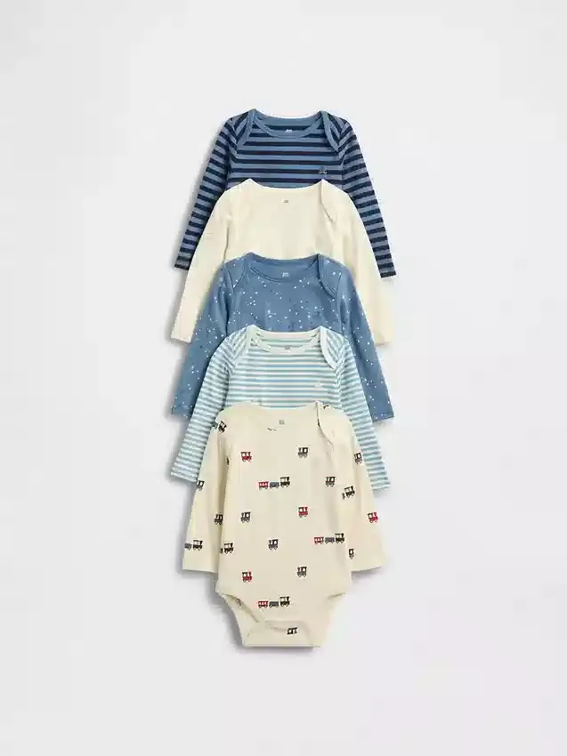 Baby First Favorites body i økologisk bomull (5-pakning)