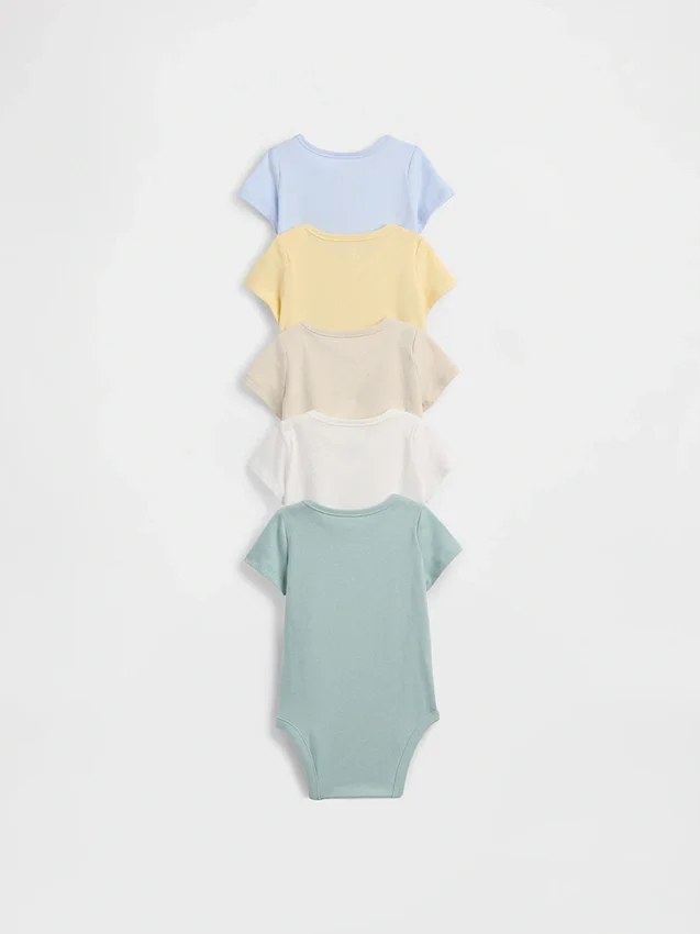 Baby First Favorites body i økologisk bomull (5-pakning)