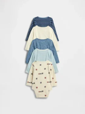 Baby First Favorites body i økologisk bomull (5-pakning)