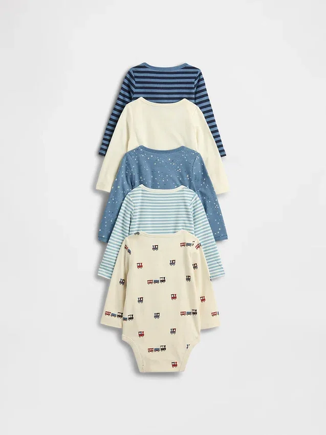 Baby First Favorites body i økologisk bomull (5-pakning)