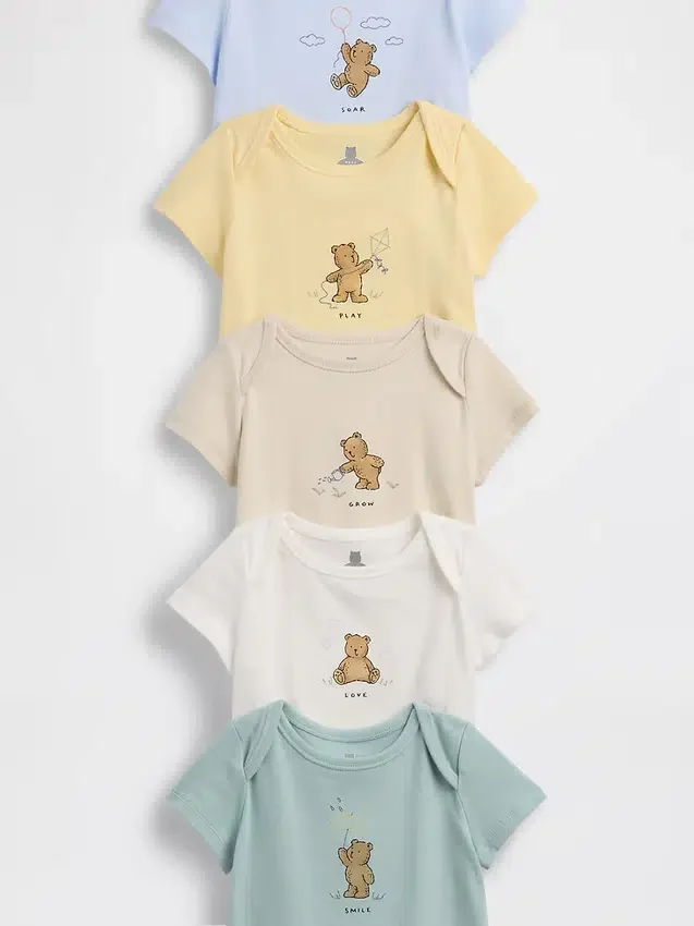Baby First Favorites body i økologisk bomull (5-pakning)