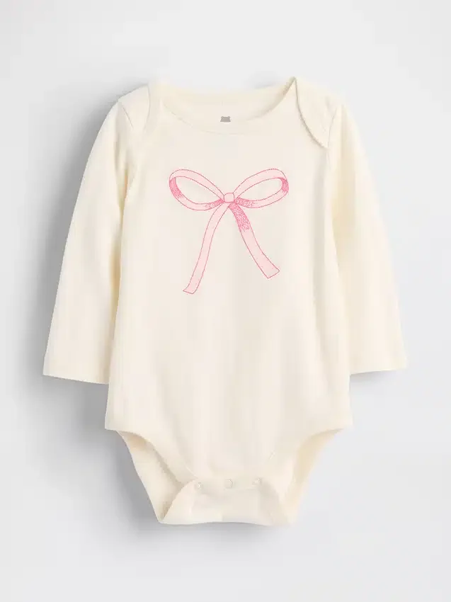 Baby First Favorites body i økologisk bomull med grafisk trykk