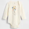 Baby First Favorites body i økologisk bomull med grafisk trykk