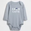 Baby First Favorites body i økologisk bomull med grafisk trykk