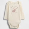 Baby First Favorites body i økologisk bomull med grafisk trykk