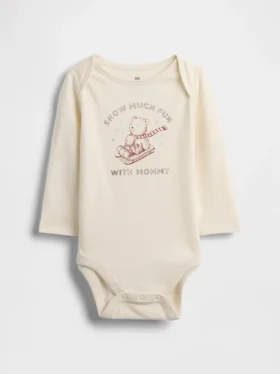 Baby First Favorites body i økologisk bomull med grafisk trykk