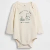 Baby First Favorites body i økologisk bomull med grafisk trykk