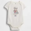 Baby First Favorites body i økologisk bomull med grafisk trykk