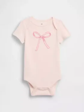 Baby First Favorites body i økologisk bomull med grafisk trykk