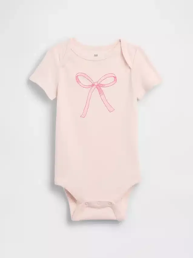Baby First Favorites body i økologisk bomull med grafisk trykk