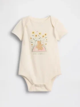 Baby First Favorites body i økologisk bomull med grafisk trykk