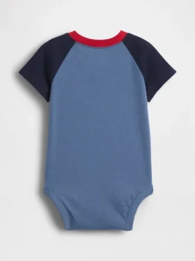 Baby First Favorites body i økologisk bomull med grafisk trykk