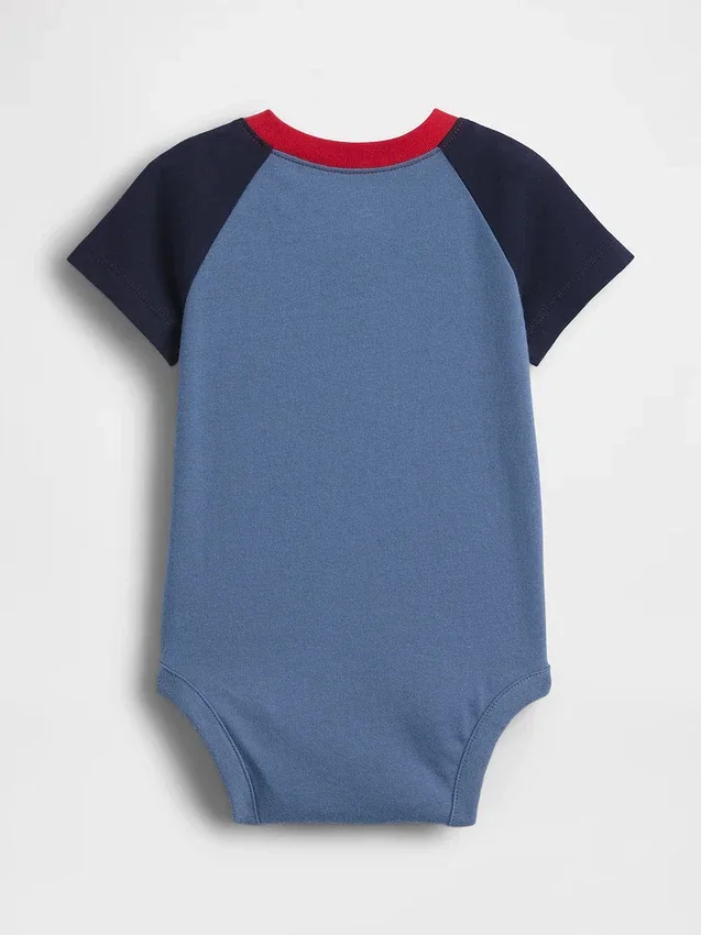 Baby First Favorites body i økologisk bomull med grafisk trykk