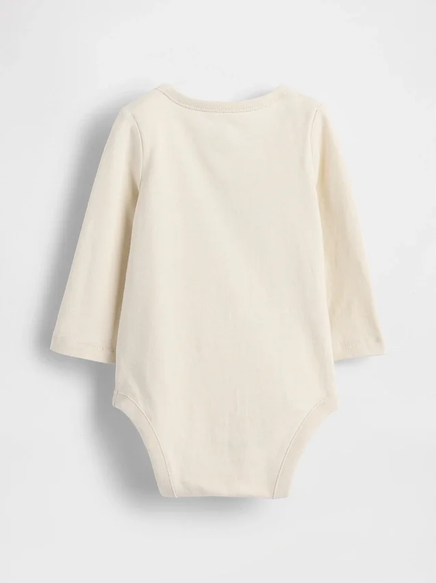 Baby First Favorites body i økologisk bomull med grafisk trykk