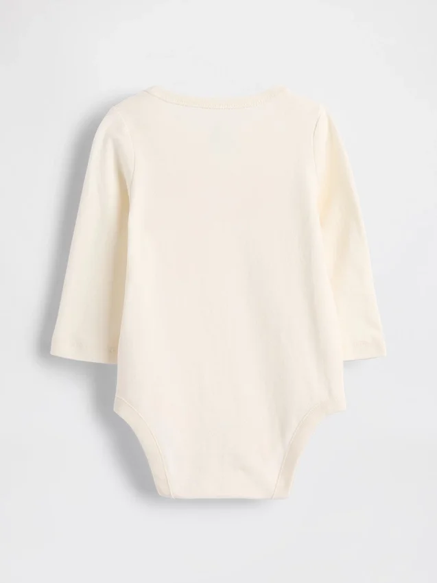 Baby First Favorites body i økologisk bomull med grafisk trykk