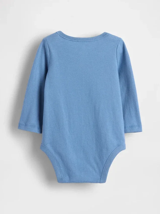 Baby First Favorites body i økologisk bomull med grafisk trykk