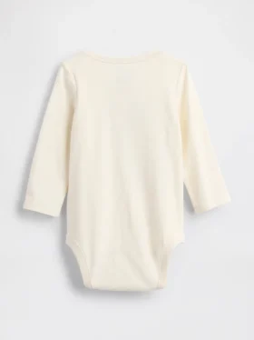 Baby First Favorites body i økologisk bomull med grafisk trykk