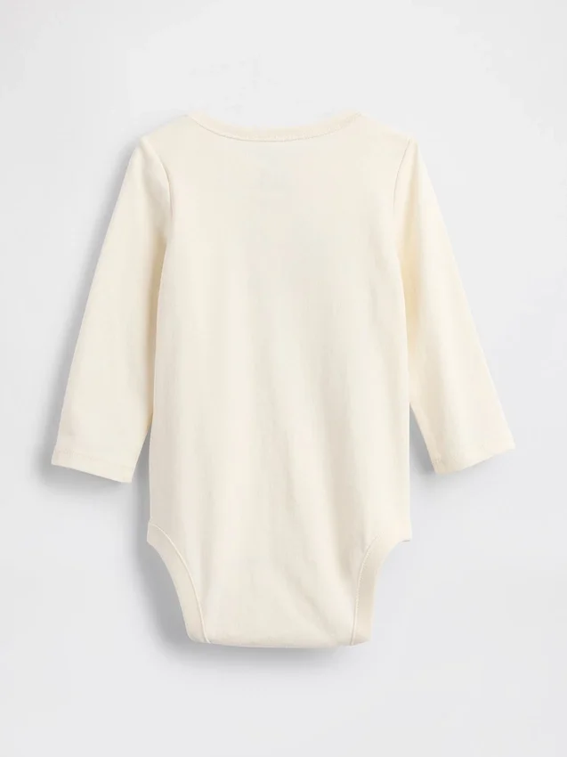 Baby First Favorites body i økologisk bomull med grafisk trykk