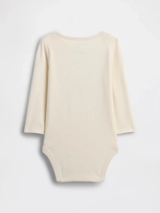 Baby First Favorites body i økologisk bomull med grafisk trykk