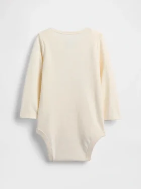 Baby First Favorites body i økologisk bomull med grafisk trykk