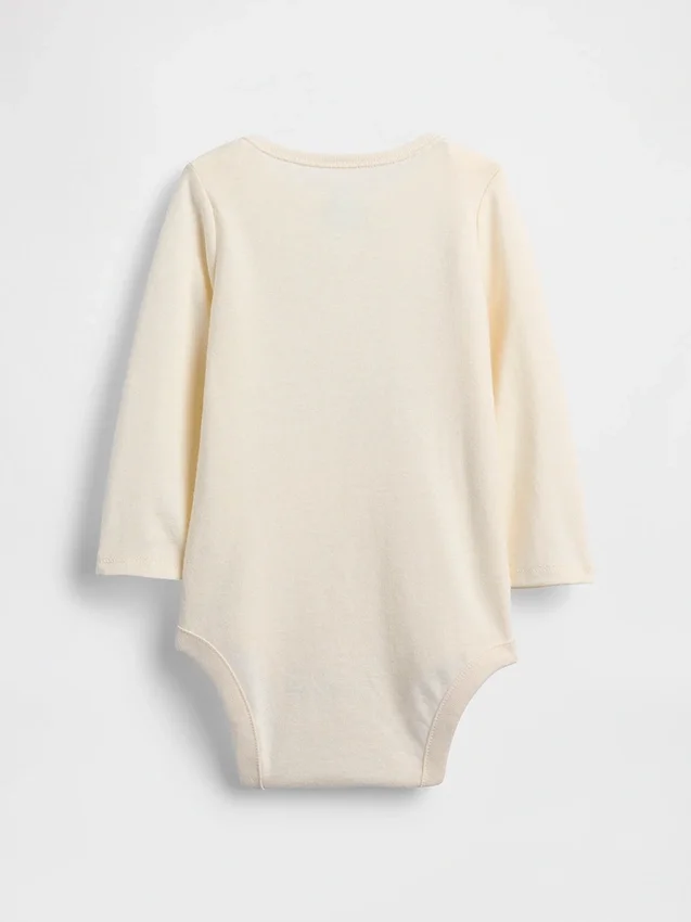 Baby First Favorites body i økologisk bomull med grafisk trykk