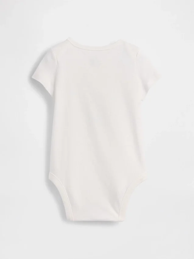 Baby First Favorites body i økologisk bomull med grafisk trykk