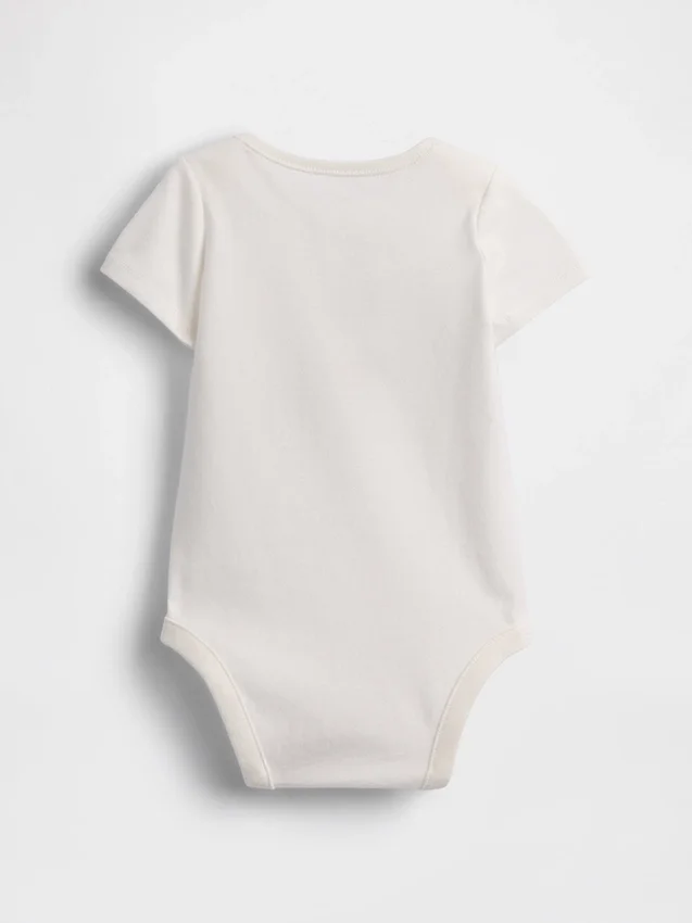 Baby First Favorites body i økologisk bomull med grafisk trykk