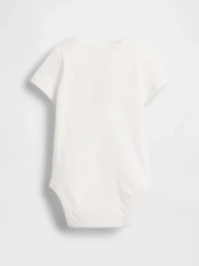 Baby First Favorites body i økologisk bomull med grafisk trykk