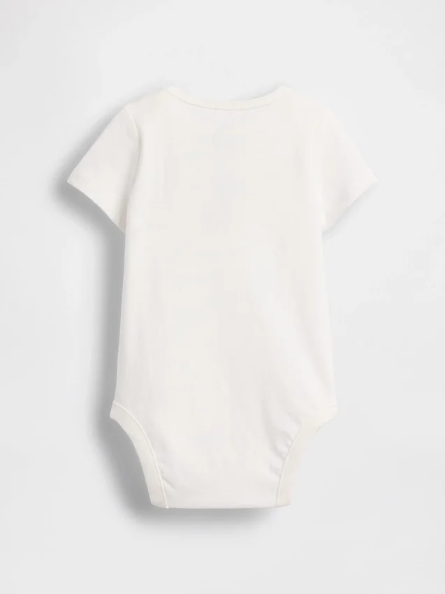 Baby First Favorites body i økologisk bomull med grafisk trykk