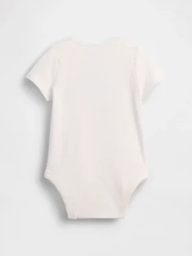 Baby First Favorites body i økologisk bomull med grafisk trykk