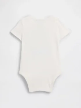 Baby First Favorites body i økologisk bomull med grafisk trykk