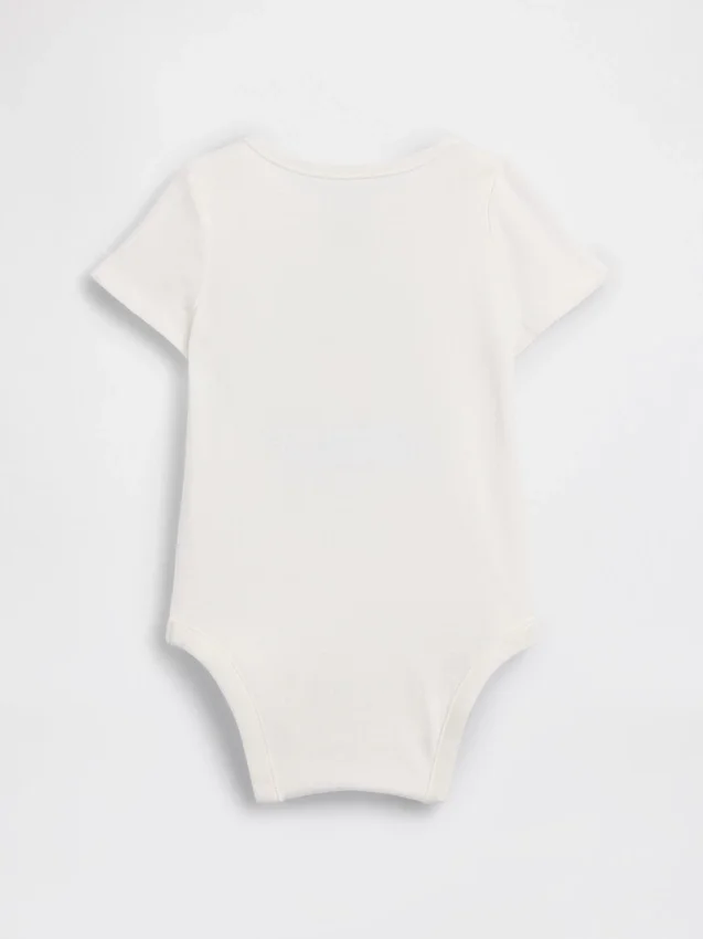 Baby First Favorites body i økologisk bomull med grafisk trykk