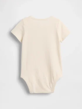 Baby First Favorites body i økologisk bomull med grafisk trykk