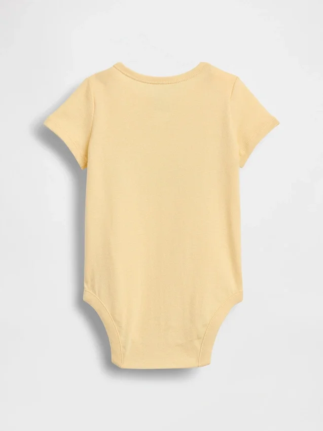 Baby First Favorites body i økologisk bomull med grafisk trykk