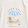 Baby First Favorites body i økologisk bomull med grafisk trykk