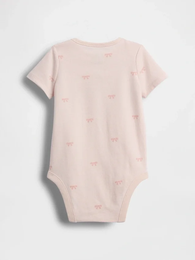 Baby First Favorites body i økologisk bomull med sløyfe