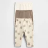 Baby First Favorites bukser i økologisk bomull med elastisk linning (3-pakning)