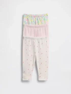 Baby First Favorites bukser i økologisk bomull med elastisk linning (multipakke)