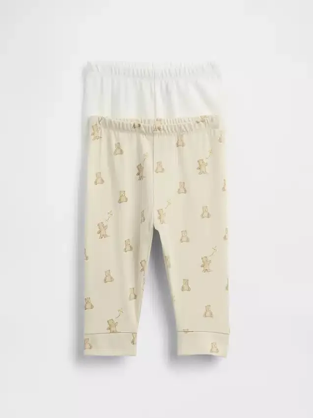 Baby First Favorites bukser i økologisk bomull med elastisk linning (multipakke)