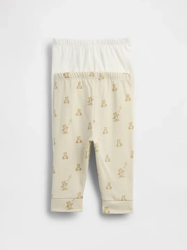 Baby First Favorites bukser i økologisk bomull med elastisk linning (multipakke)