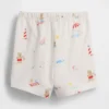Baby First Favorites Shorts i økologisk bomull med Beach Bear-motiv
