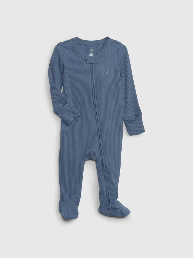 Baby First Favorites Tiny Rib-heldrakt med føtter