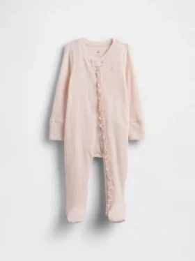 Baby First Favorites Tiny Rib-heldrakt med føtter